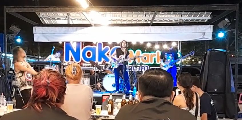 Nene Royal on stage at Naka Market, Phuket